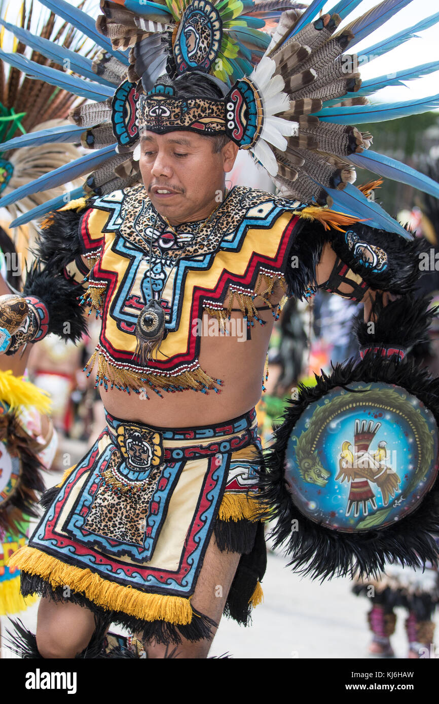 March 4,2016, San Miguel de Allende, Mexico: an indigenous dancer with ...