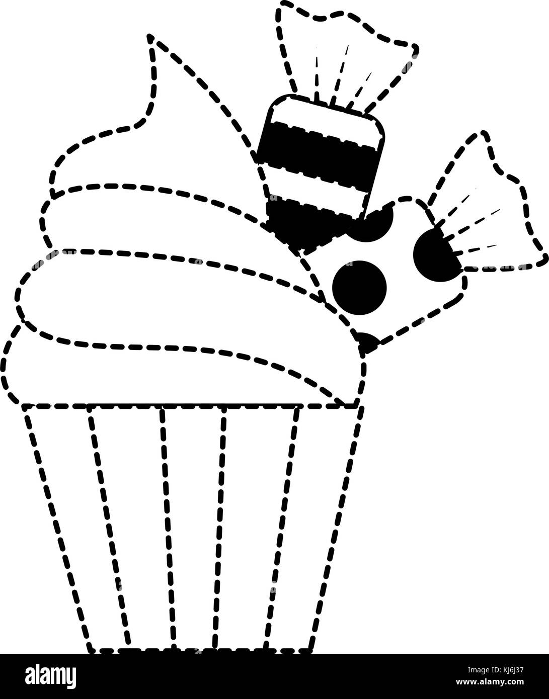 Cupcake symbols Black and White Stock Photos & Images - Alamy