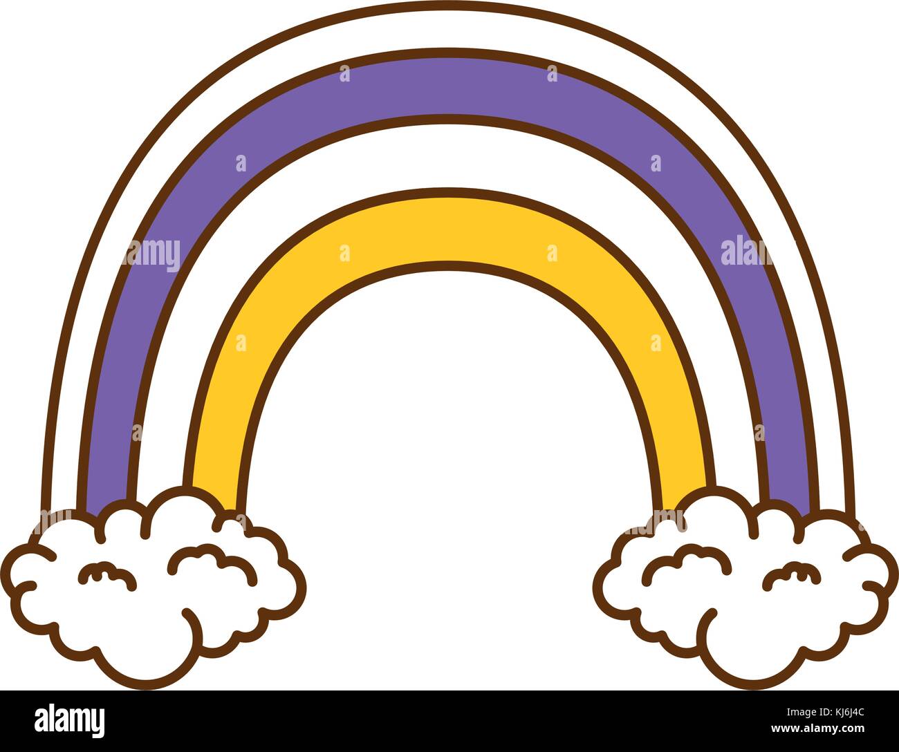 beautiful rainbow and clouds Stock Vector Image & Art - Alamy