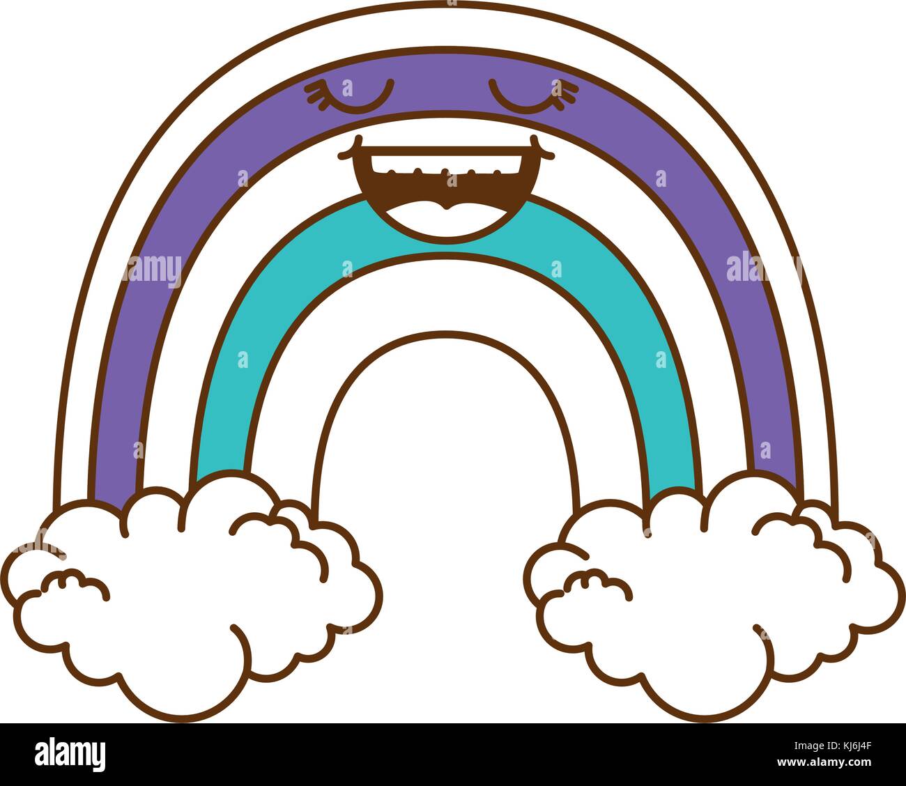 cute rainbow kawaii character Stock Vector Image & Art - Alamy