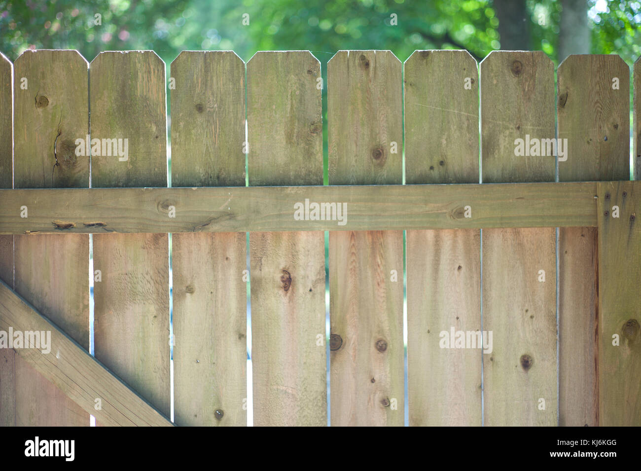 Conceptual image of a wood fence Stock Photo - Alamy