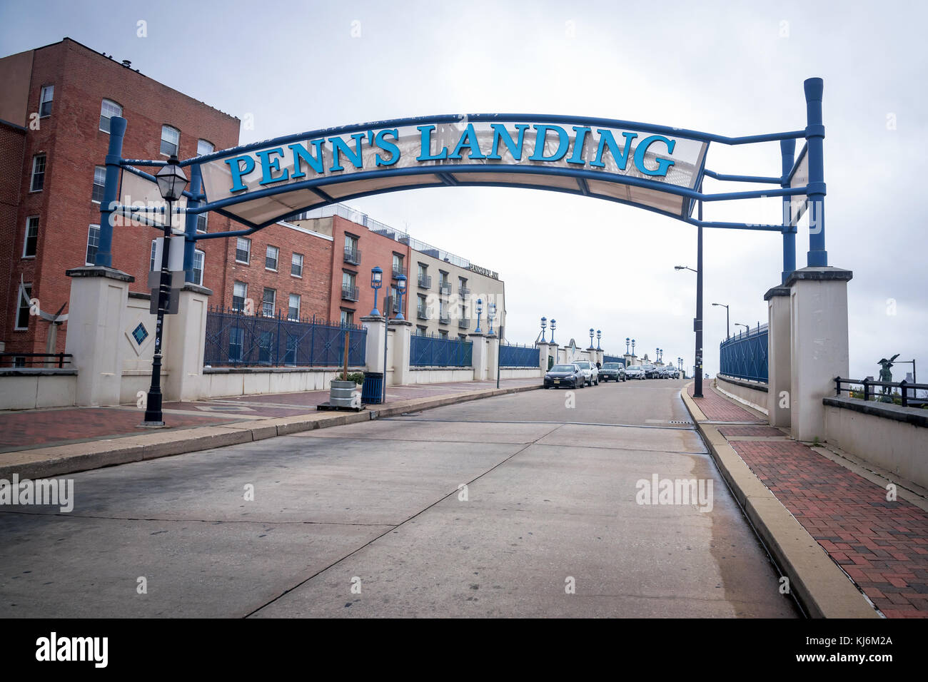 to Penn's Landing, Philadelphia, Pennsylvania, USA Stock Photo