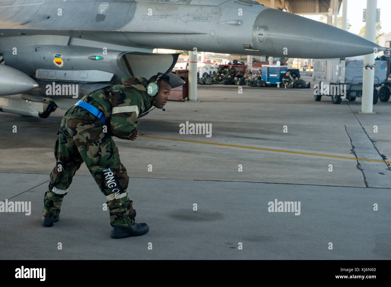 A U.S. Air Force tactical aircraft maintainer assigned to the 20th ...