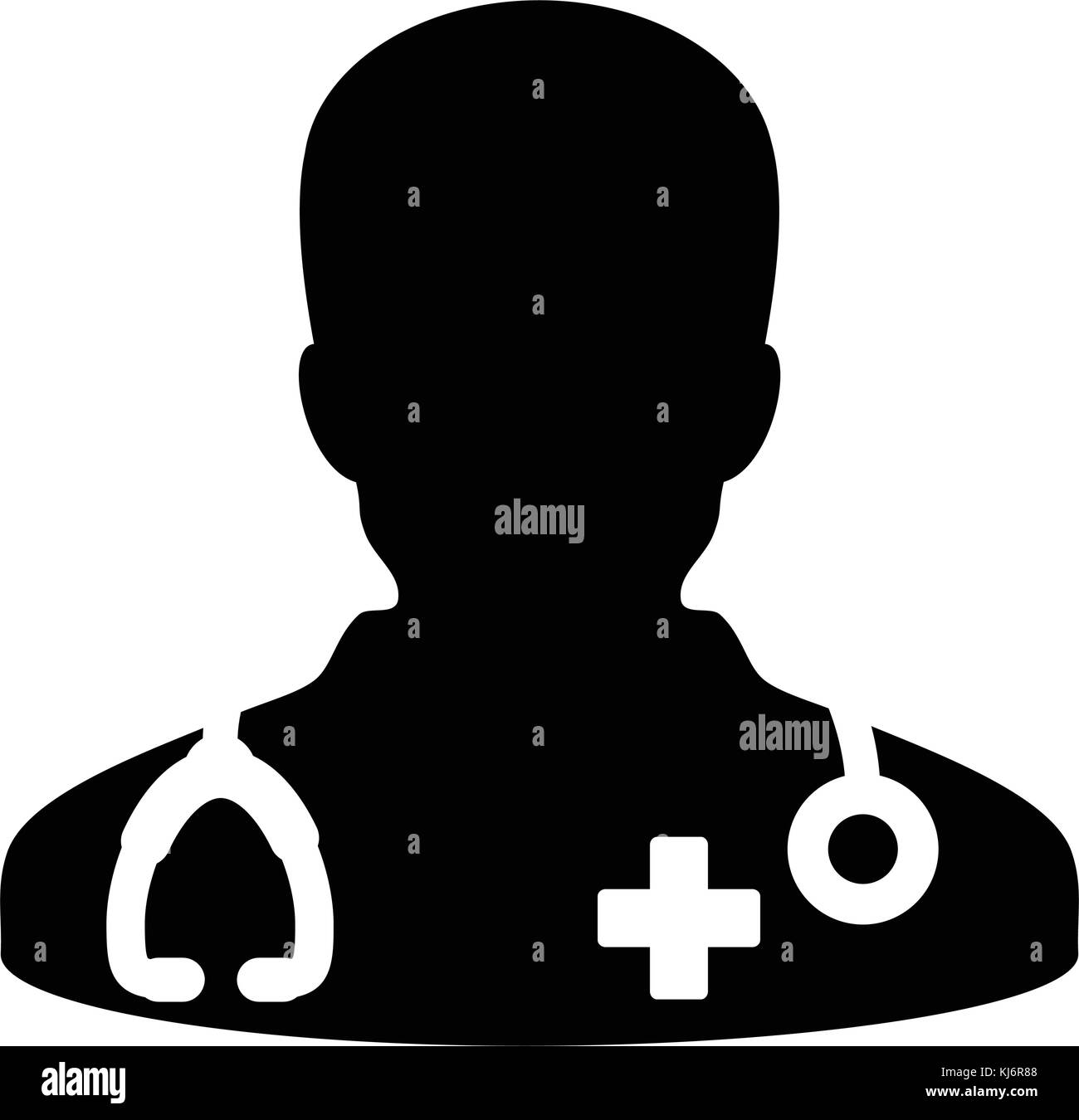 Doctor Icon Vector With Stethoscope for Medical Consultation Physician ...