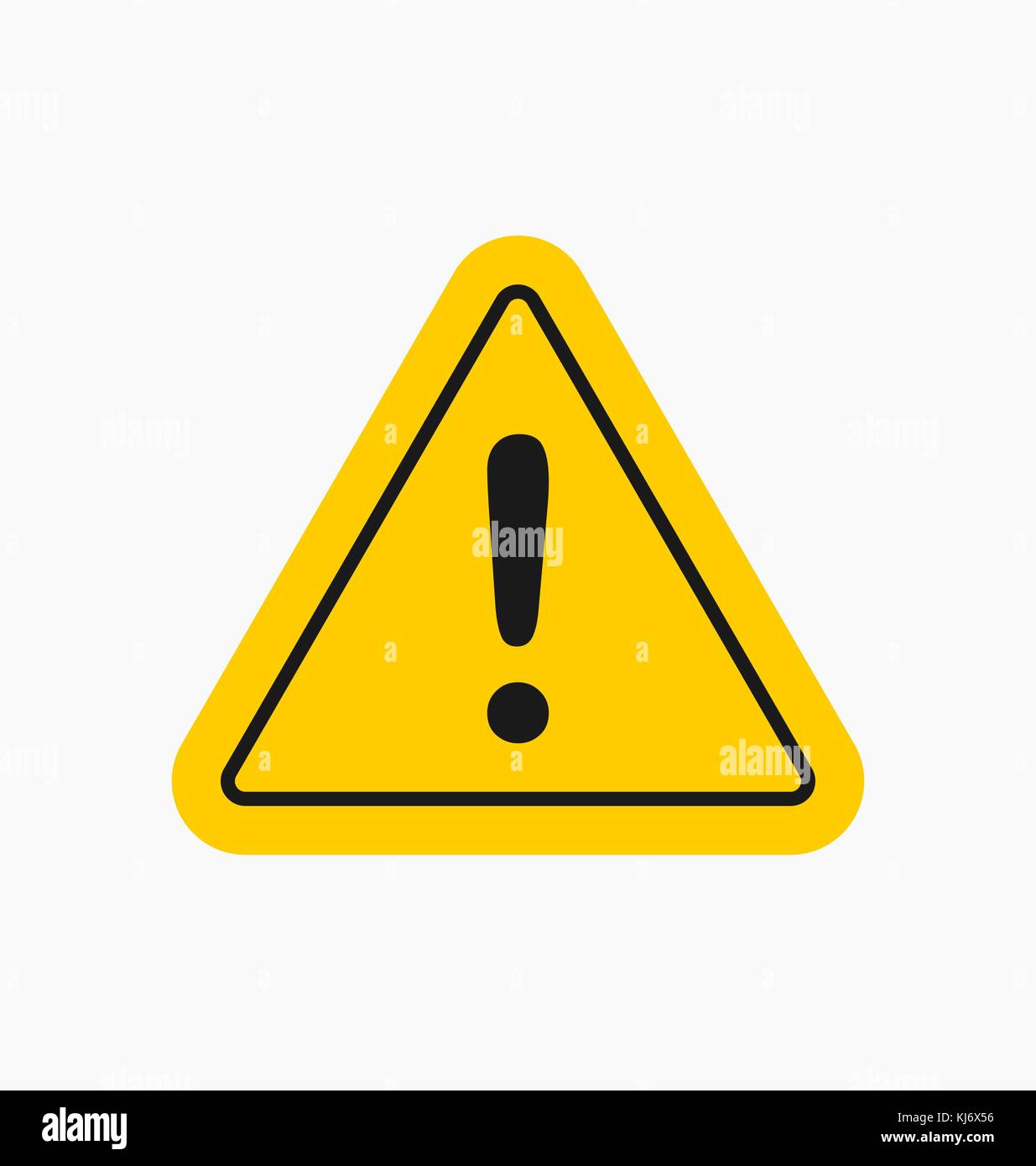 Caution icon / sign in flat style isolated. Warning symbol for your