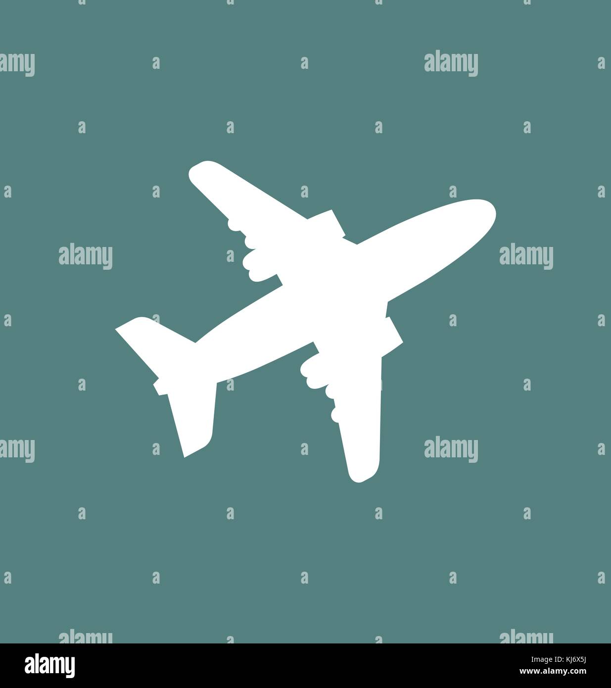 Plane icon / sign in flat style isolated. Airplane flight symbol for your web site, logo, app, UI design. Vector illustration. Stock Vector