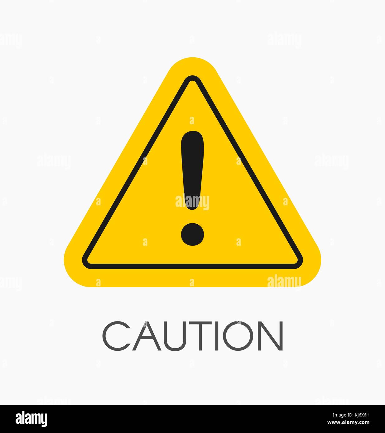 Caution icon / sign in flat style isolated. Warning symbol for your web site, logo, app, UI design. Vector illustration. Stock Vector
