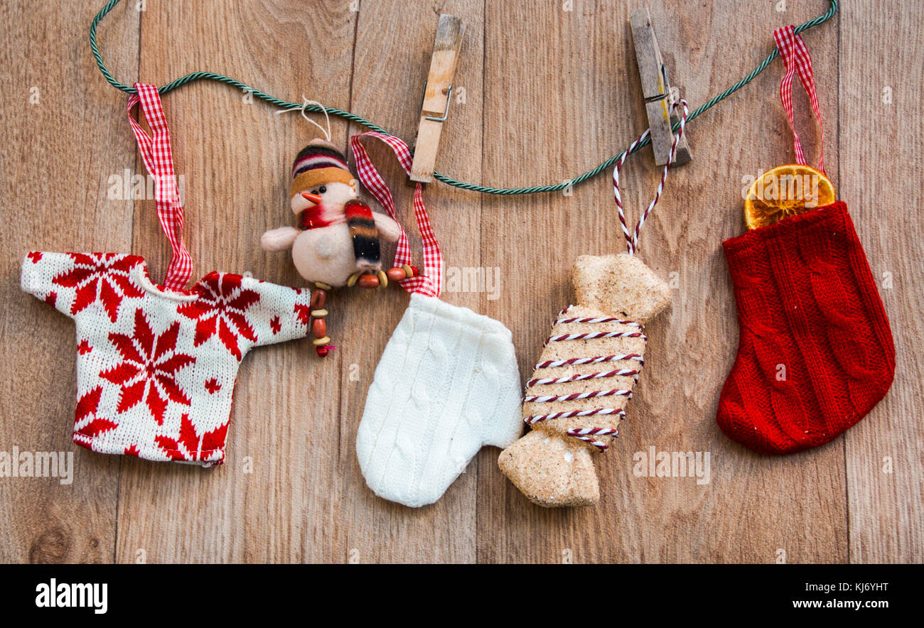 Natale Shabby.Shabby Chic Christmas Background With Red And White Decorations Stock Photo Alamy
