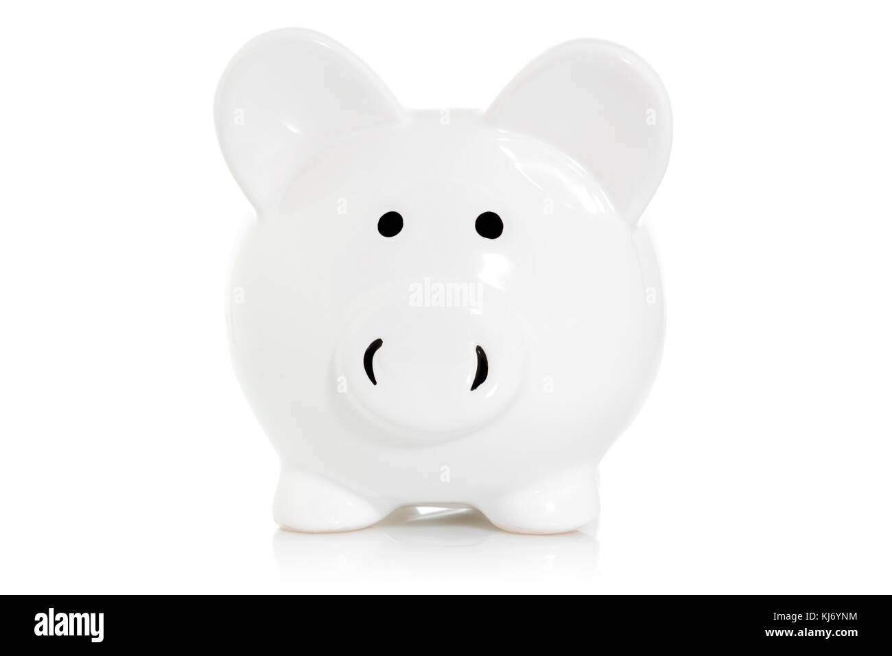 Piggy bank isolated over white background Stock Photo - Alamy