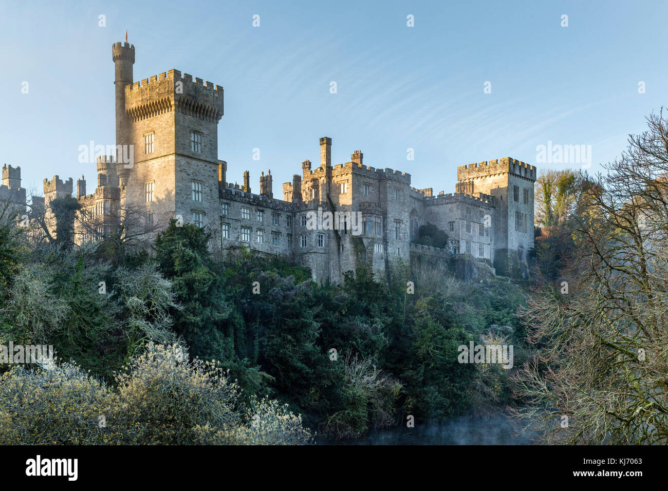 Lismore Castle on Munster Blackwater River, County Waterford, Ireland Stock Photo