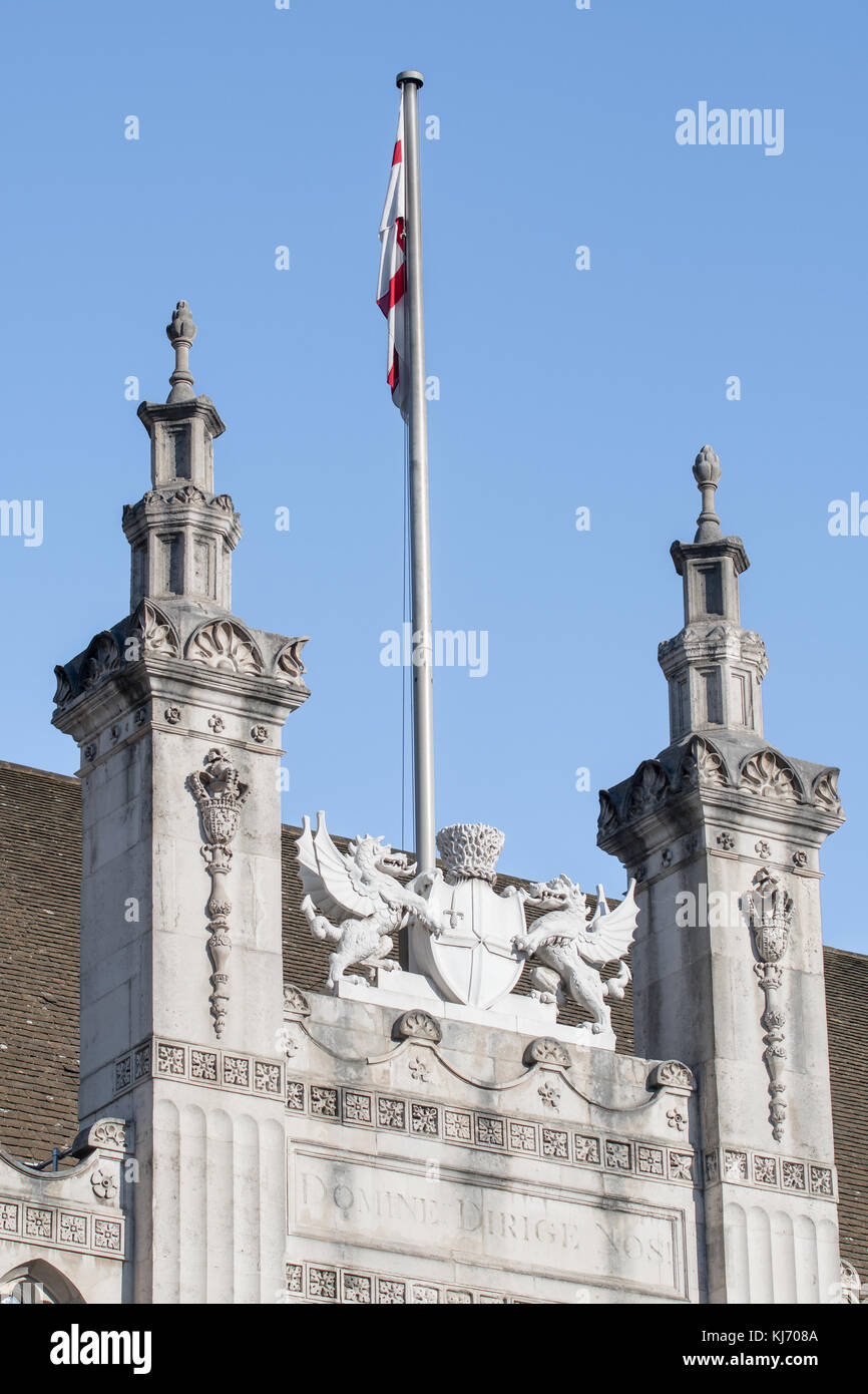 The guildhall (town hall) of the Cty of London corporation, in London