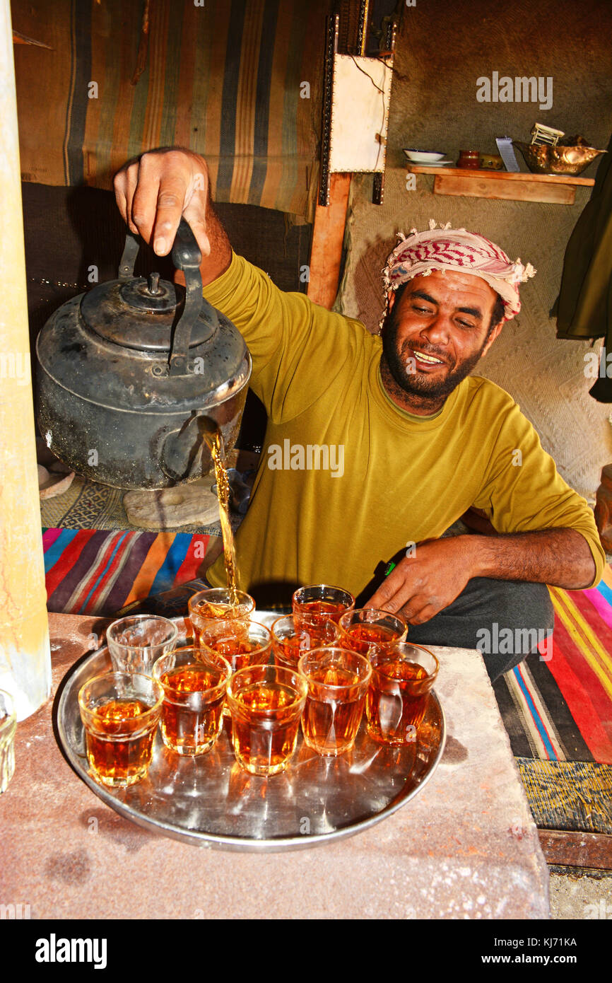 Bedouin tea time Stock Photo