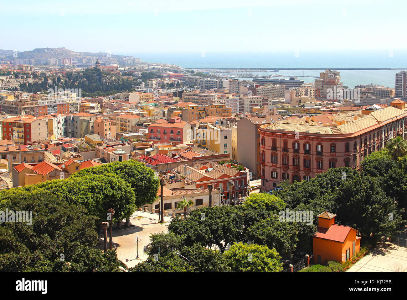 Cityscape of Cagliari, Sardinia, Italy Stock Photo