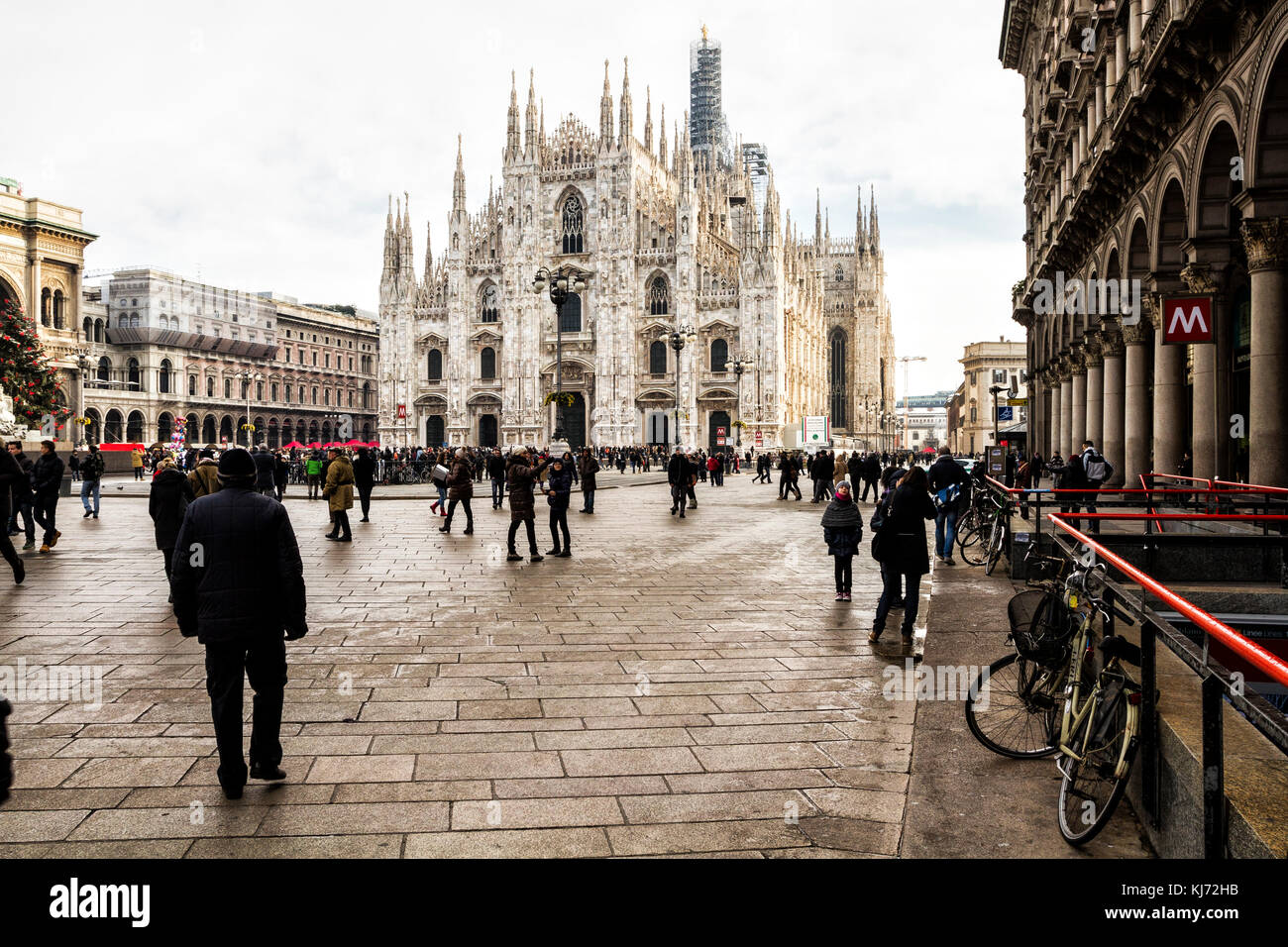 Milan Cathedral (Duomo di Milano) at Piazza del Duomo. Milan, Province of Milan, Italy. Stock Photo