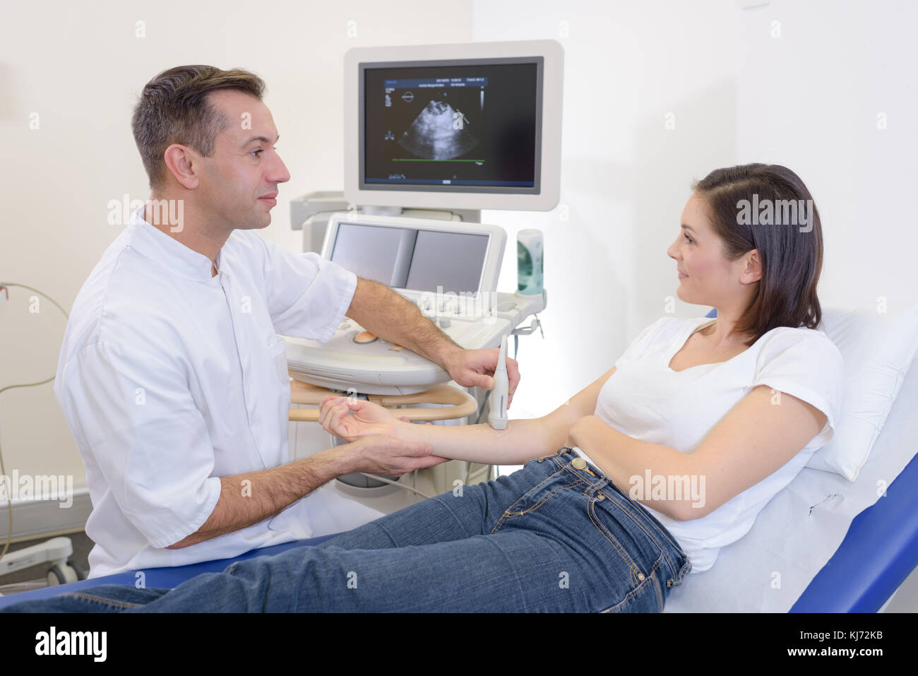 ultrasound in the arm Stock Photo Alamy