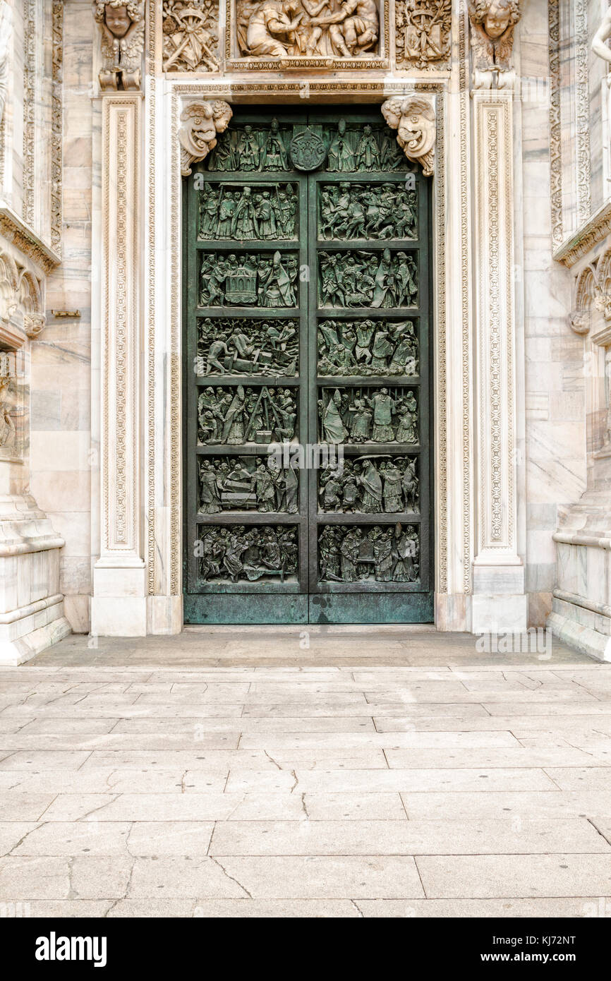 Side door of Milan Cathedral (Duomo di Milano). Milan, Province of