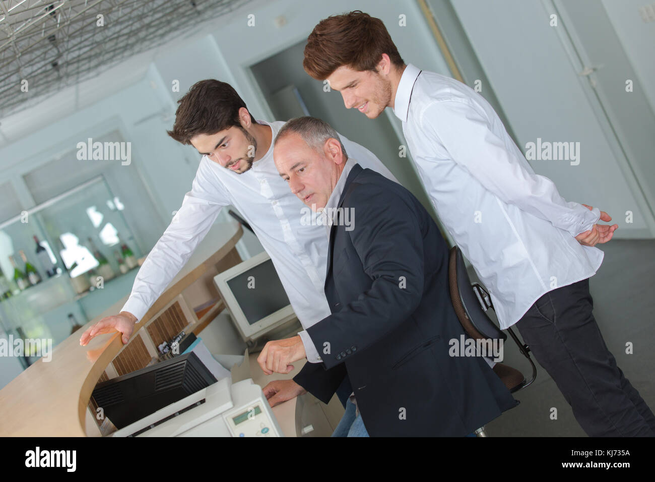 Young Front Desk Officer Staffs Stock Photo 166113286 Alamy