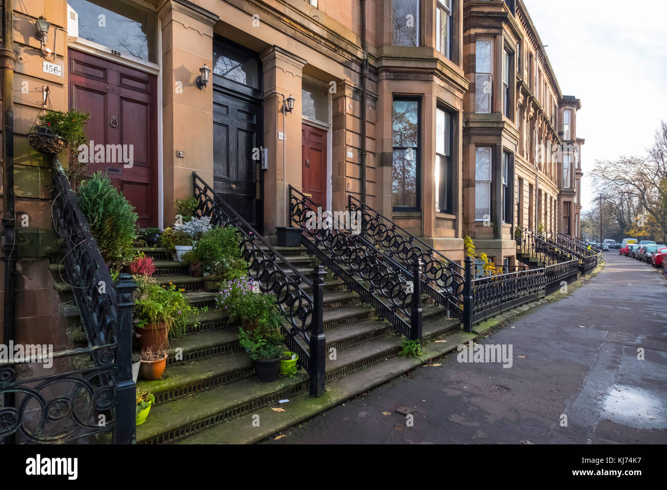 Sold sign on Queens Drive in Queens Park district of Glasgow, Scotland, United Kingdom Stock Photo