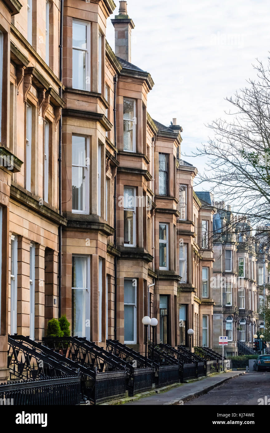 Beautiful apartment buildings on Queens Drive in Queens Park district