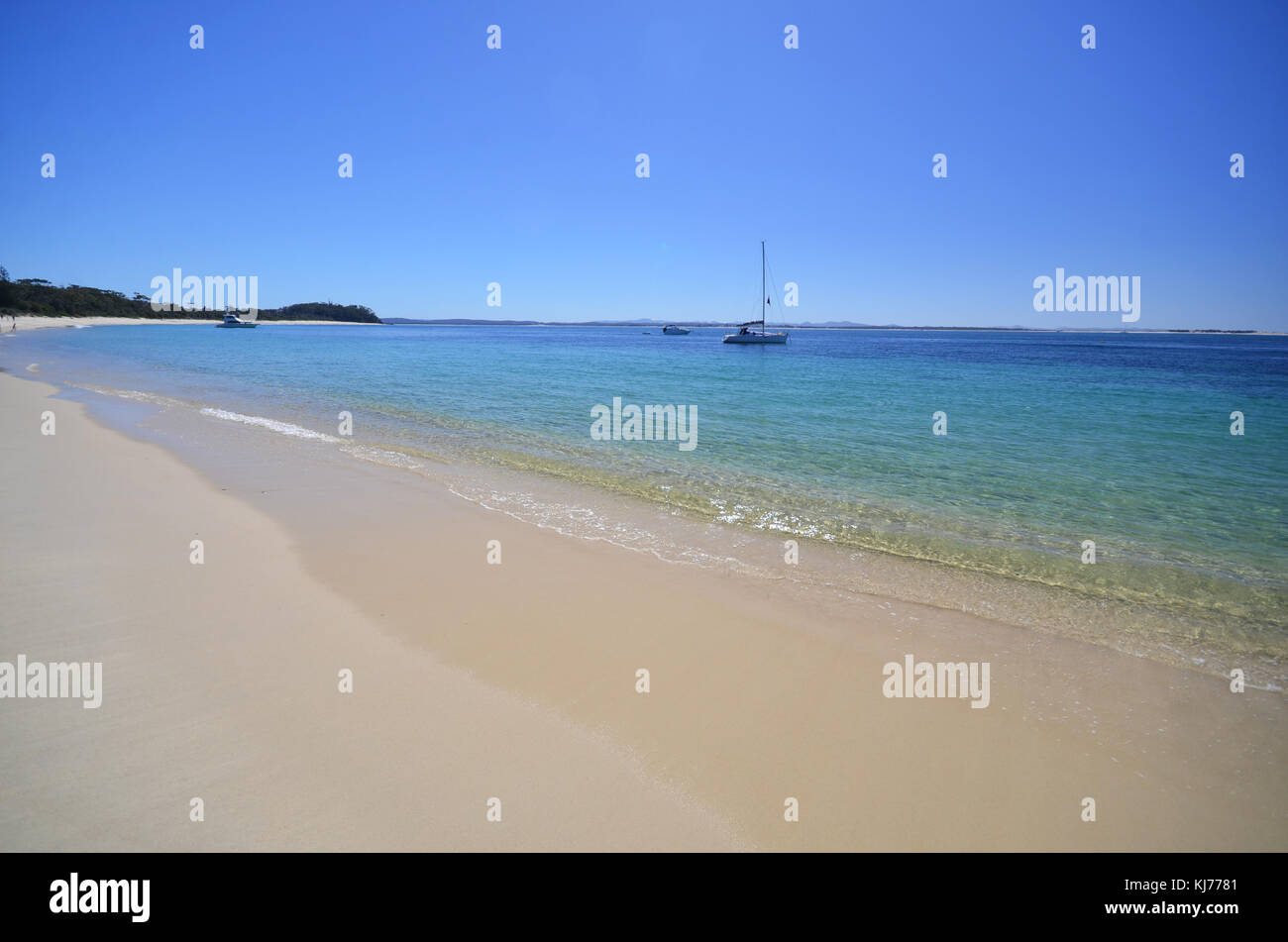 Shoal Bay NSW near Nelson Bay and Port Stephens Australia Stock Photo