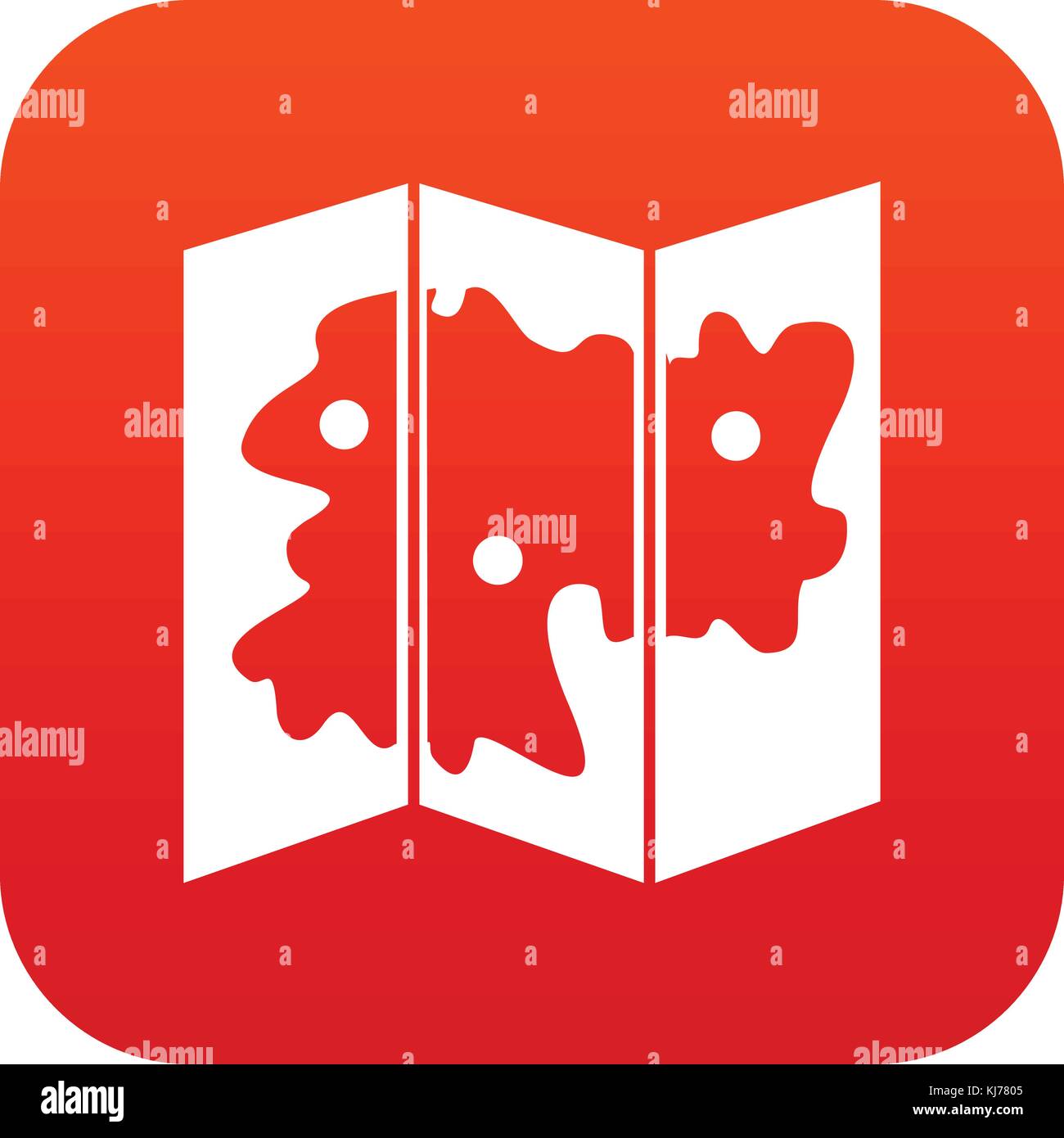 Map icon digital red Stock Vector Image & Art - Alamy