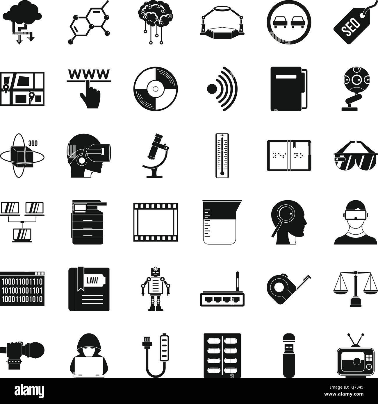 Folder icons set, simple style Stock Vector Image & Art - Alamy