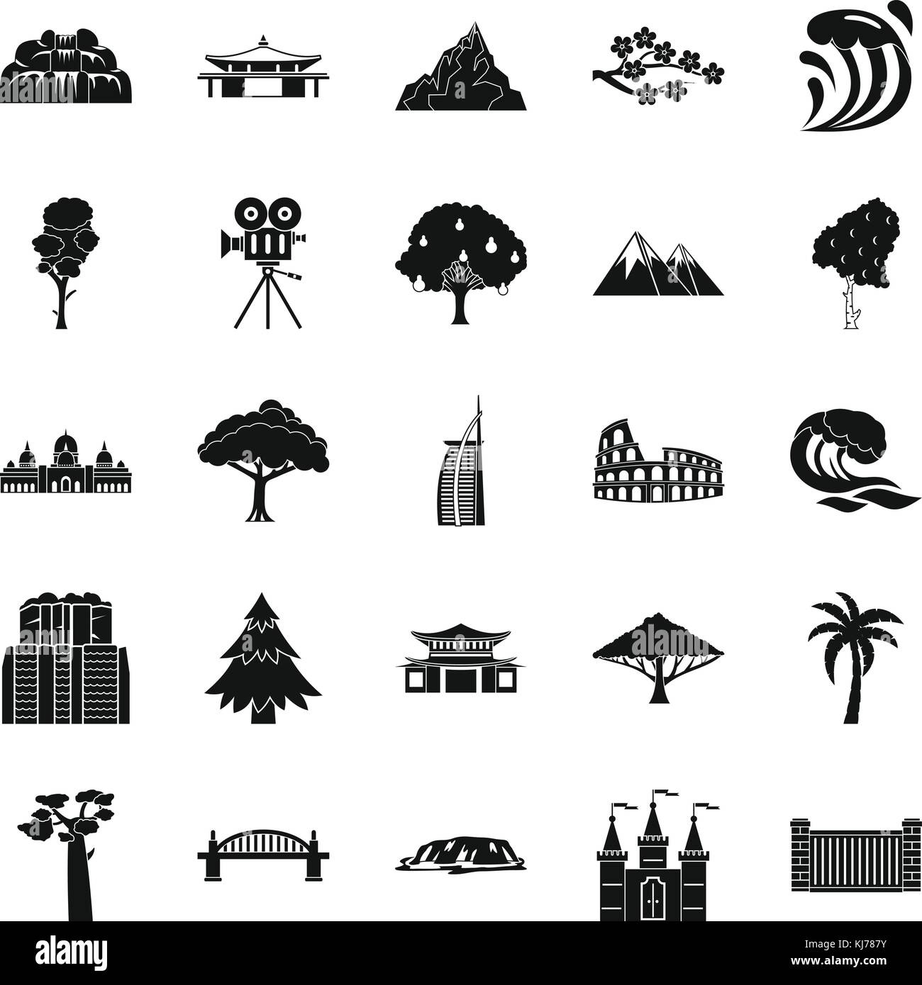 View icons set, simple style Stock Vector Image & Art Alamy