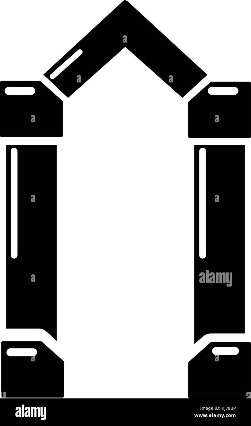 Archway element icon, simple black style Stock Vector