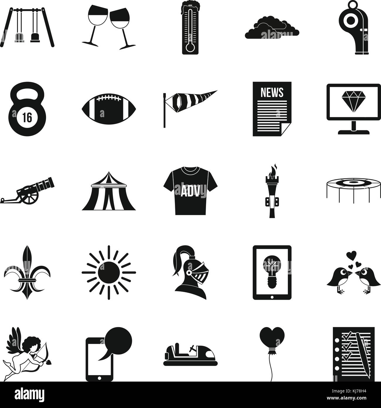 Ensign icons set, simple style Stock Vector Image & Art - Alamy