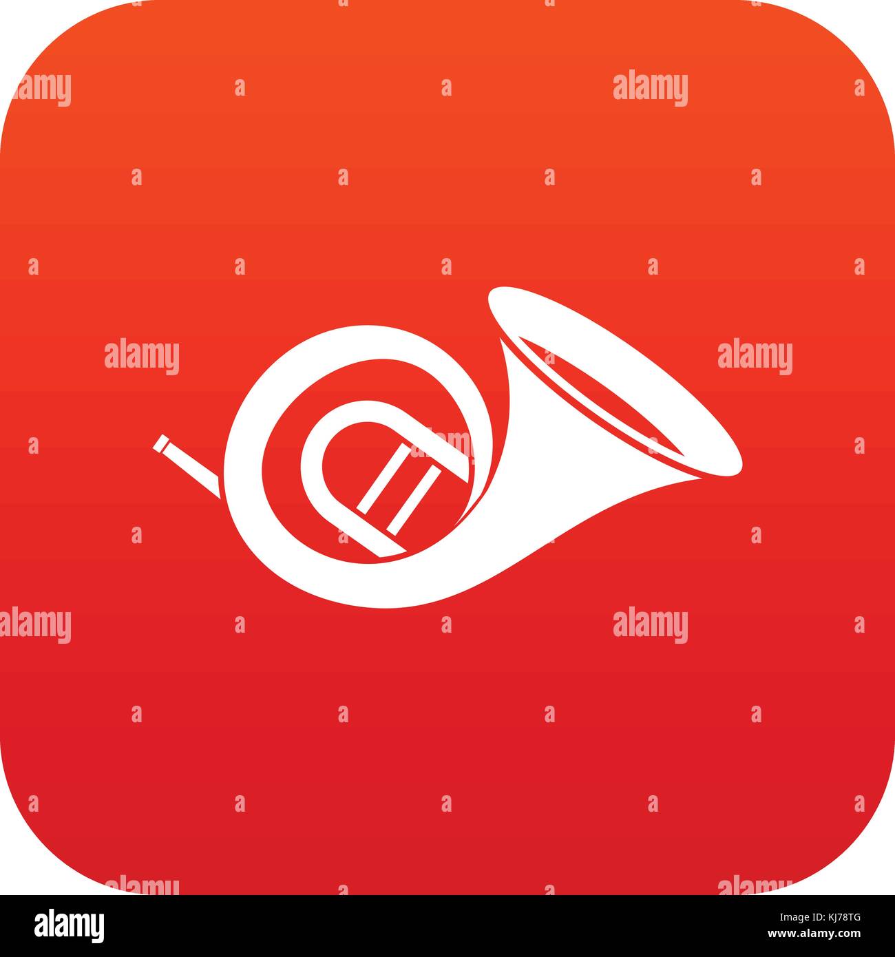 French horn icon digital red Stock Vector Image & Art Alamy