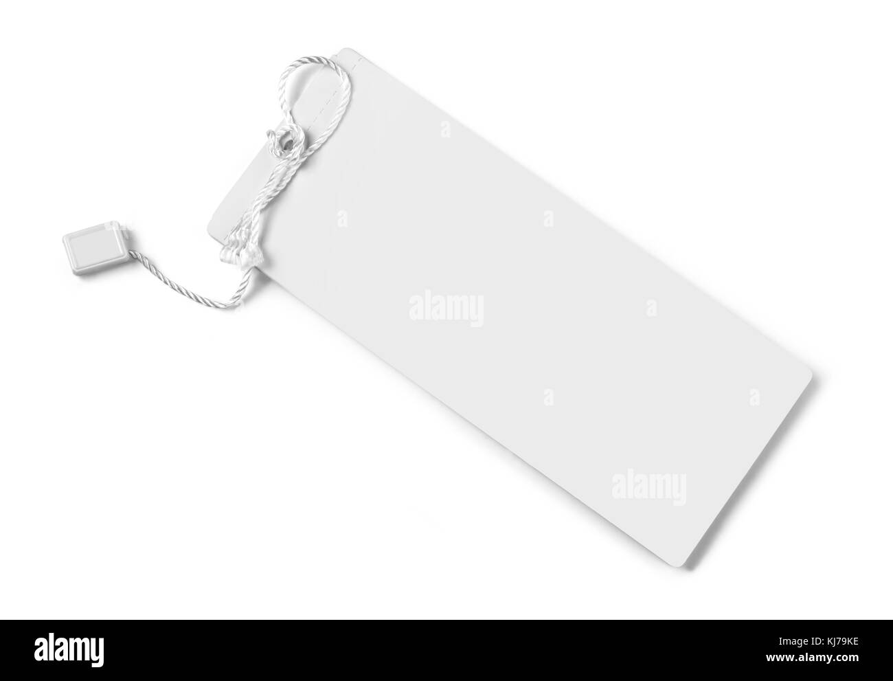 Blank Gift Or Price Tag On White With Clipping Path Stock Photo