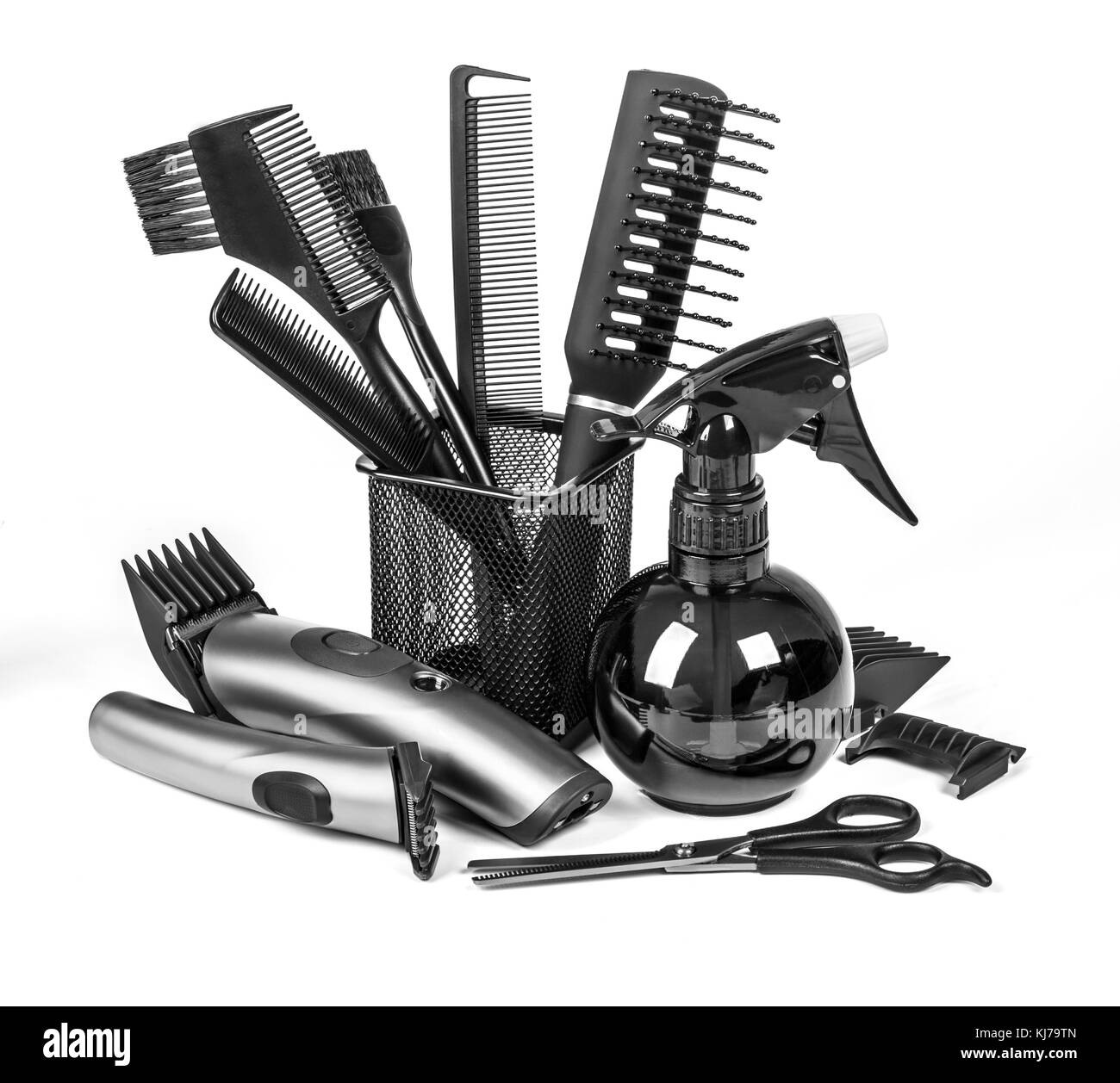 Professional hairdresser tools, isolated on white Stock Photo ...