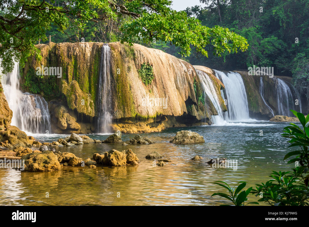 Las Conchas Waterfalls | Chahal | Guatemala Stock Photo