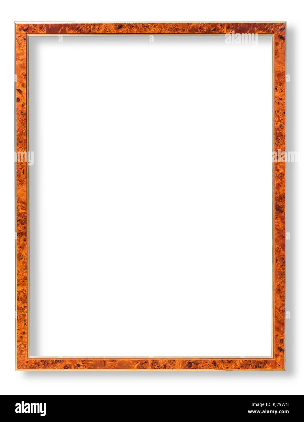 Wooden frame for paintings or photographs.with clipping path Stock Photo