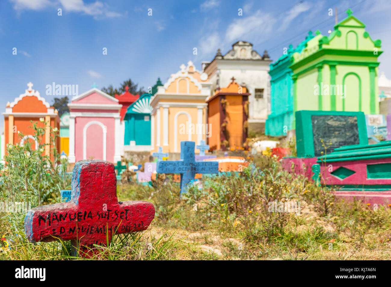 Colorful cemetery | Chichicastenango | Guatemala Stock Photo
