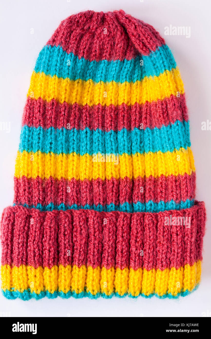 striped knit hat