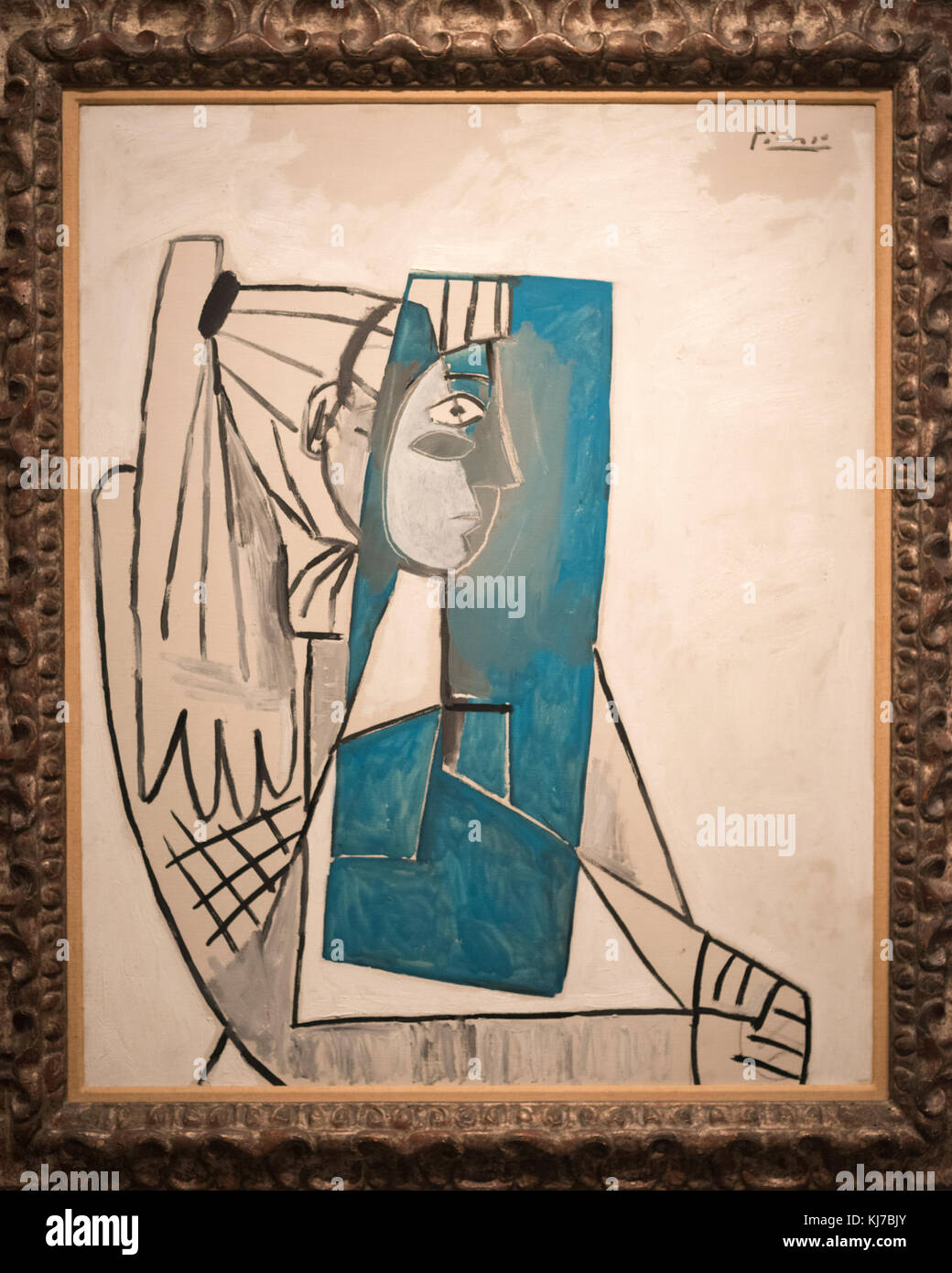 Portrait of Sylvette David by Pablo Picasso, Israel Museum, Jerusalem, Israel Stock Photo