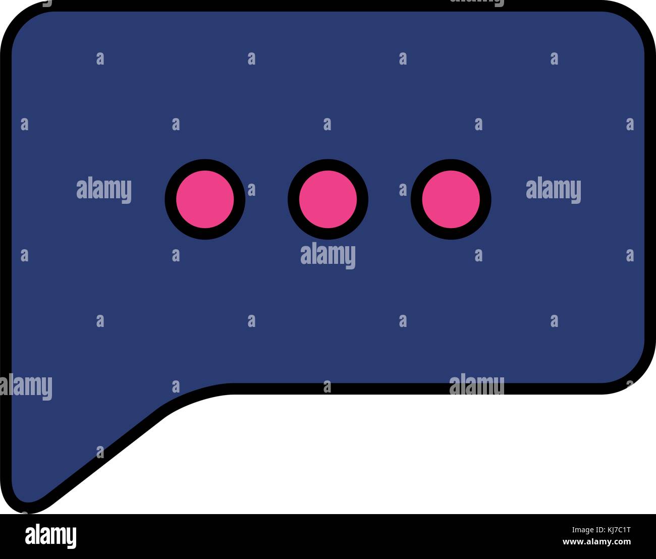 ractangle speech with tree dots icon over white background vector ...