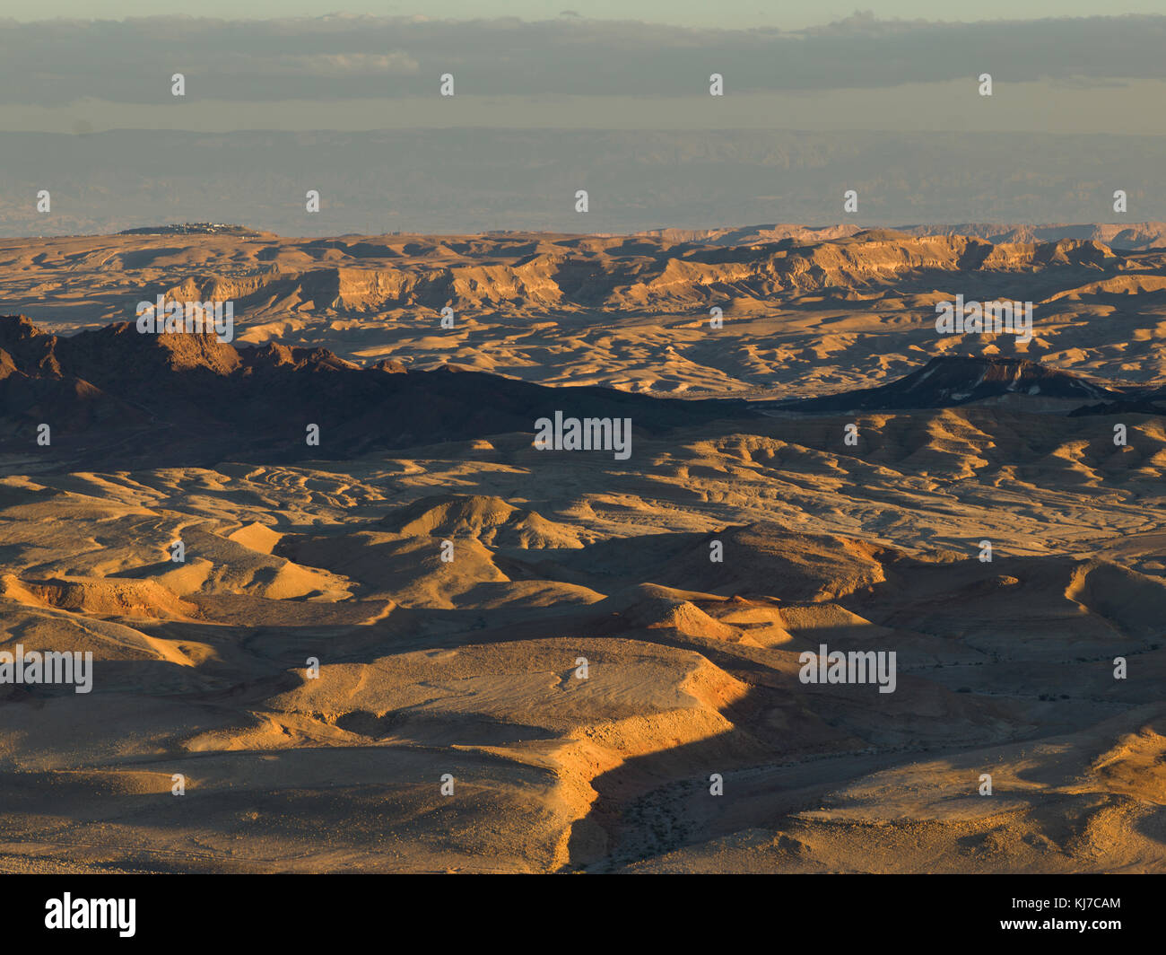 Scenic view of desert, Makhtesh Ramon, Negev Desert, Israel Stock Photo