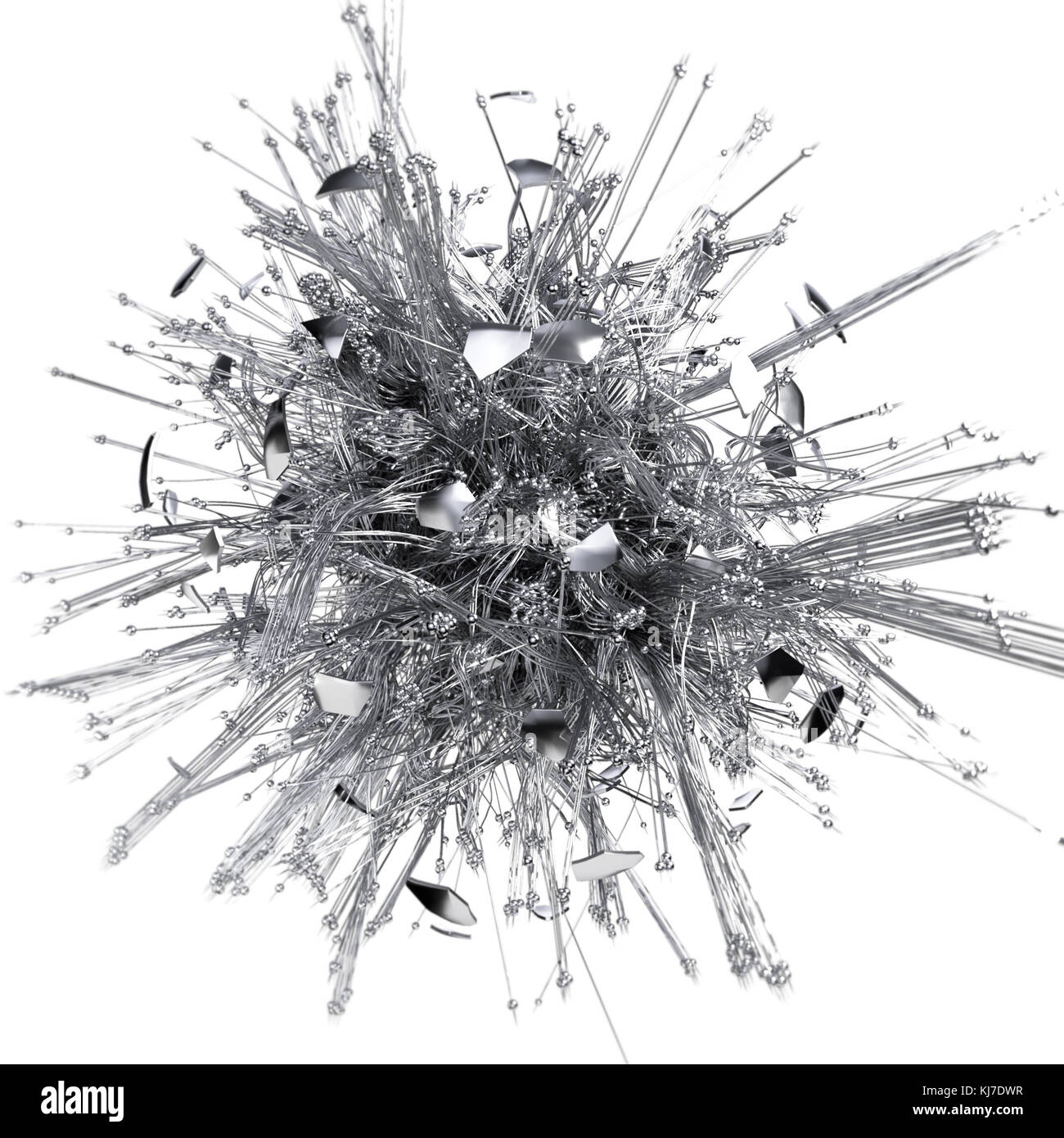 Collapsing abstract triangles 3D black and white. 3d rendering Stock ...