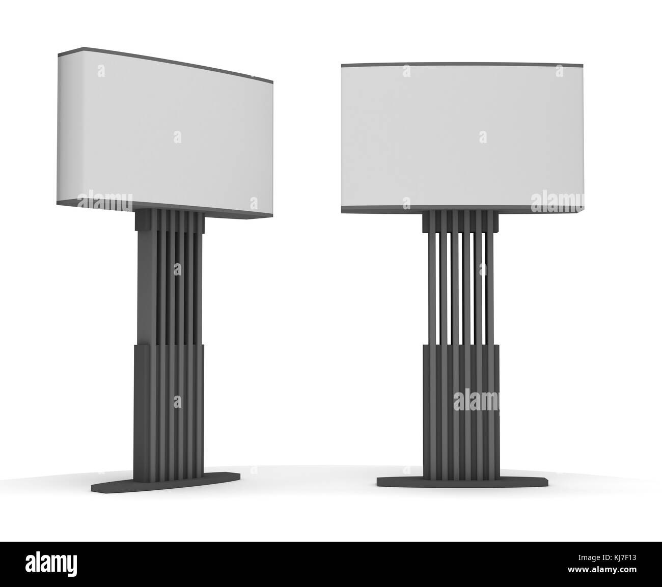 Blank Sign Tower (Isolated on white background Stock Photo - Alamy