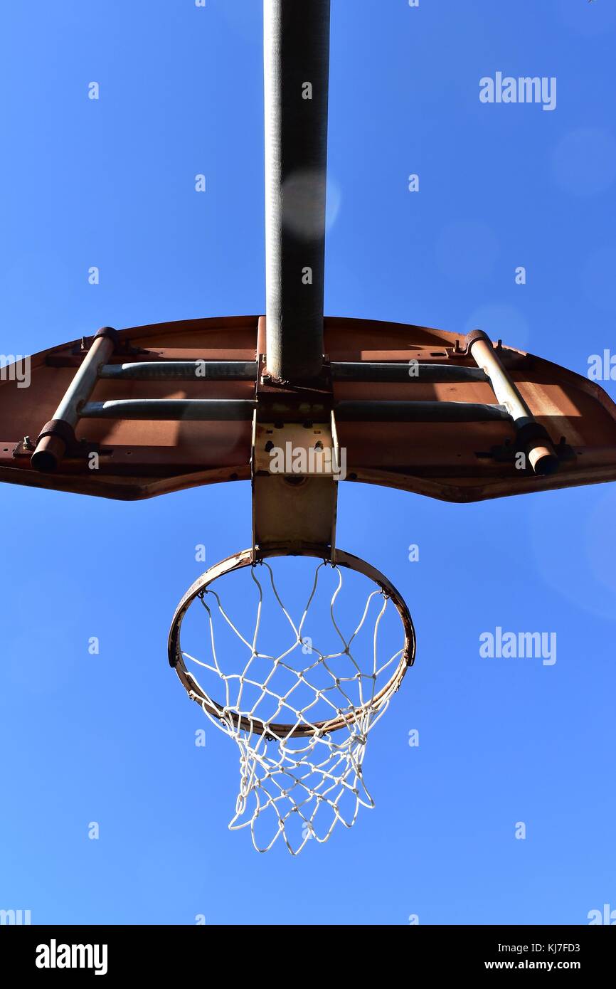 Sport old basketball hoop Stock Photo Alamy