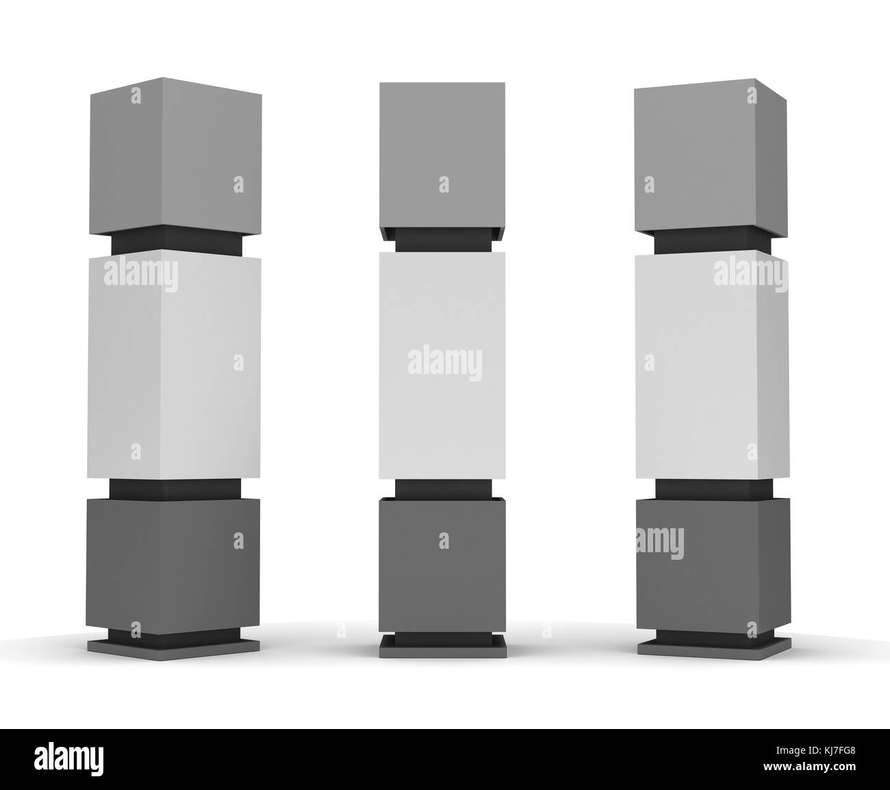 Blank Sign Tower (Isolated on white background Stock Photo - Alamy