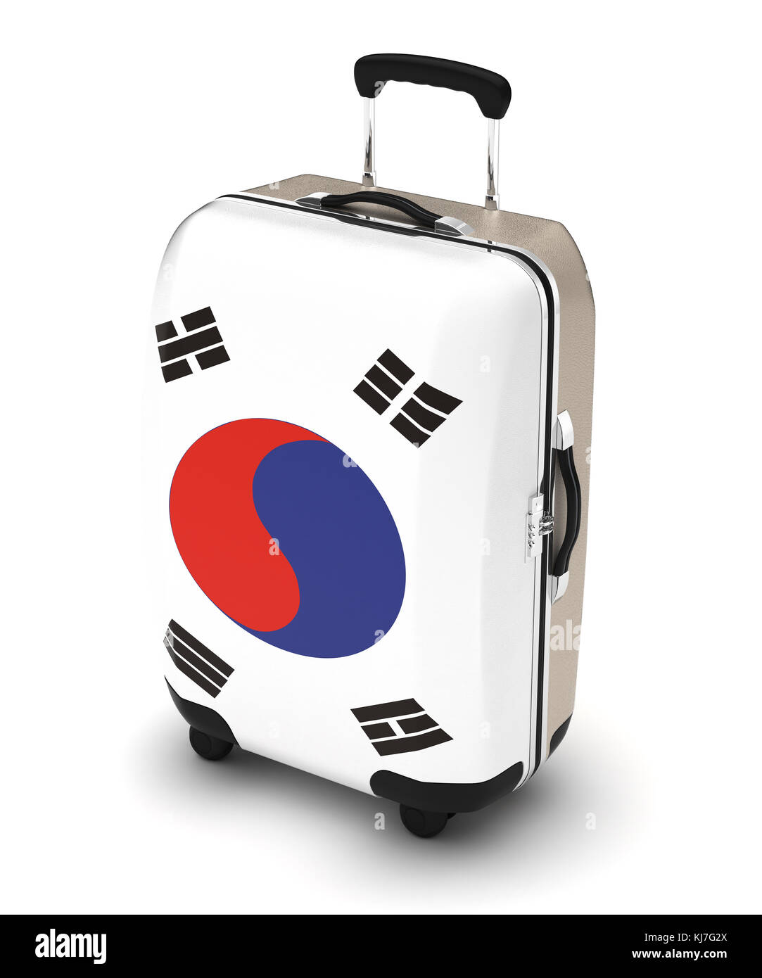 Travel to South Korea (isolated with clipping path) Stock Photo