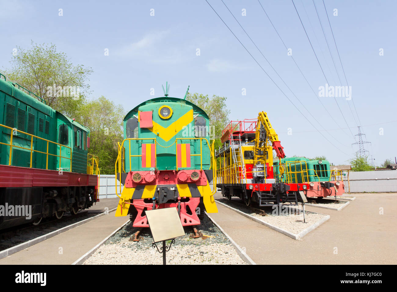 Photo of Russian rail road locomotive in Samara Stock Photo - Alamy
