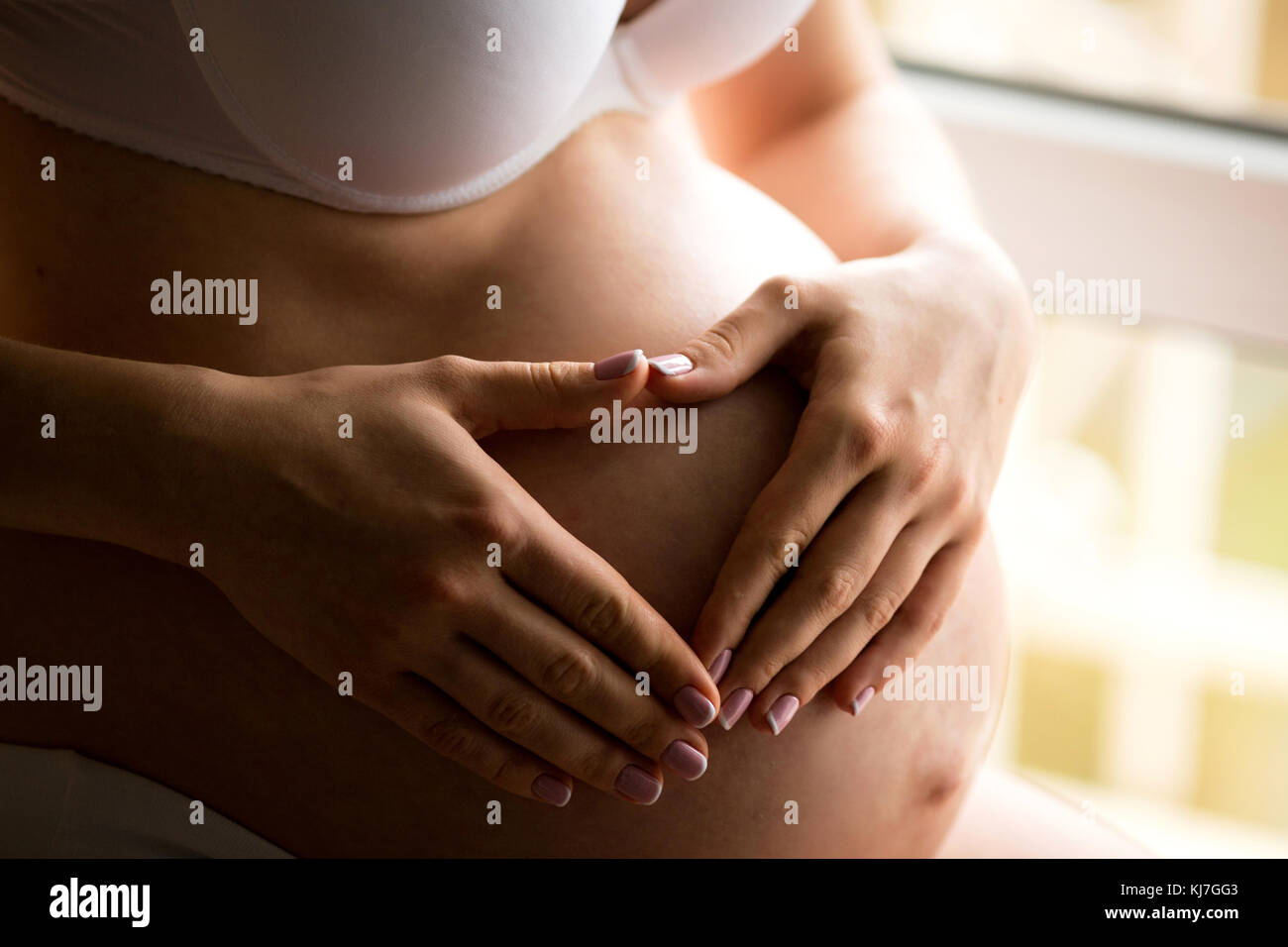 Cropped image of beautiful pregnant woman Stock Photo