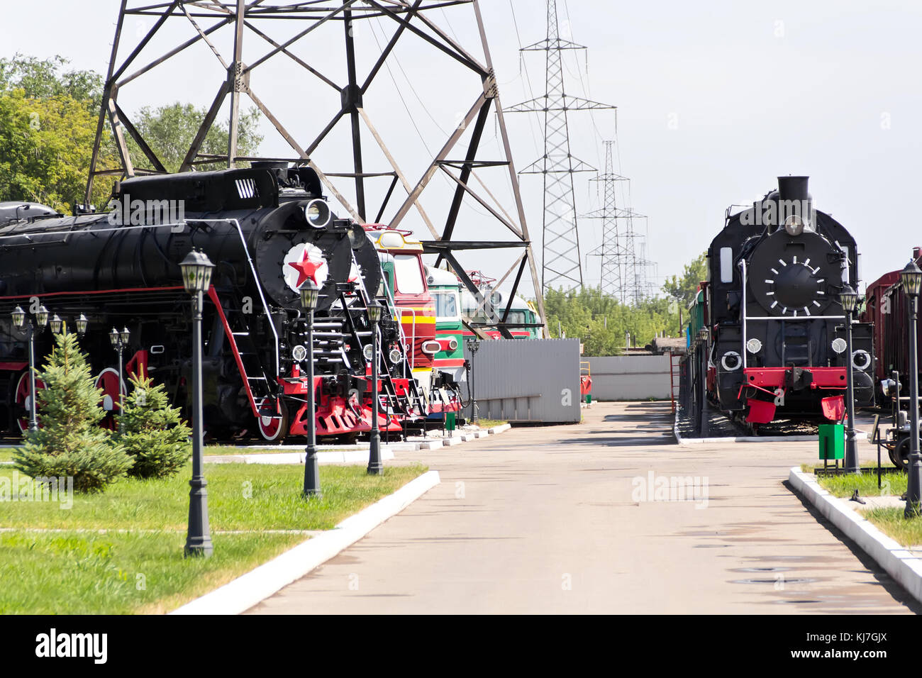 Photo of Russian rail road locomotive in Samara Stock Photo - Alamy