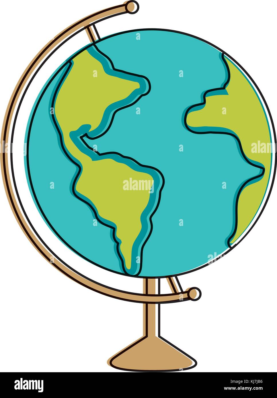 Planet sphere of earth world and map theme Isolated design Vector ...