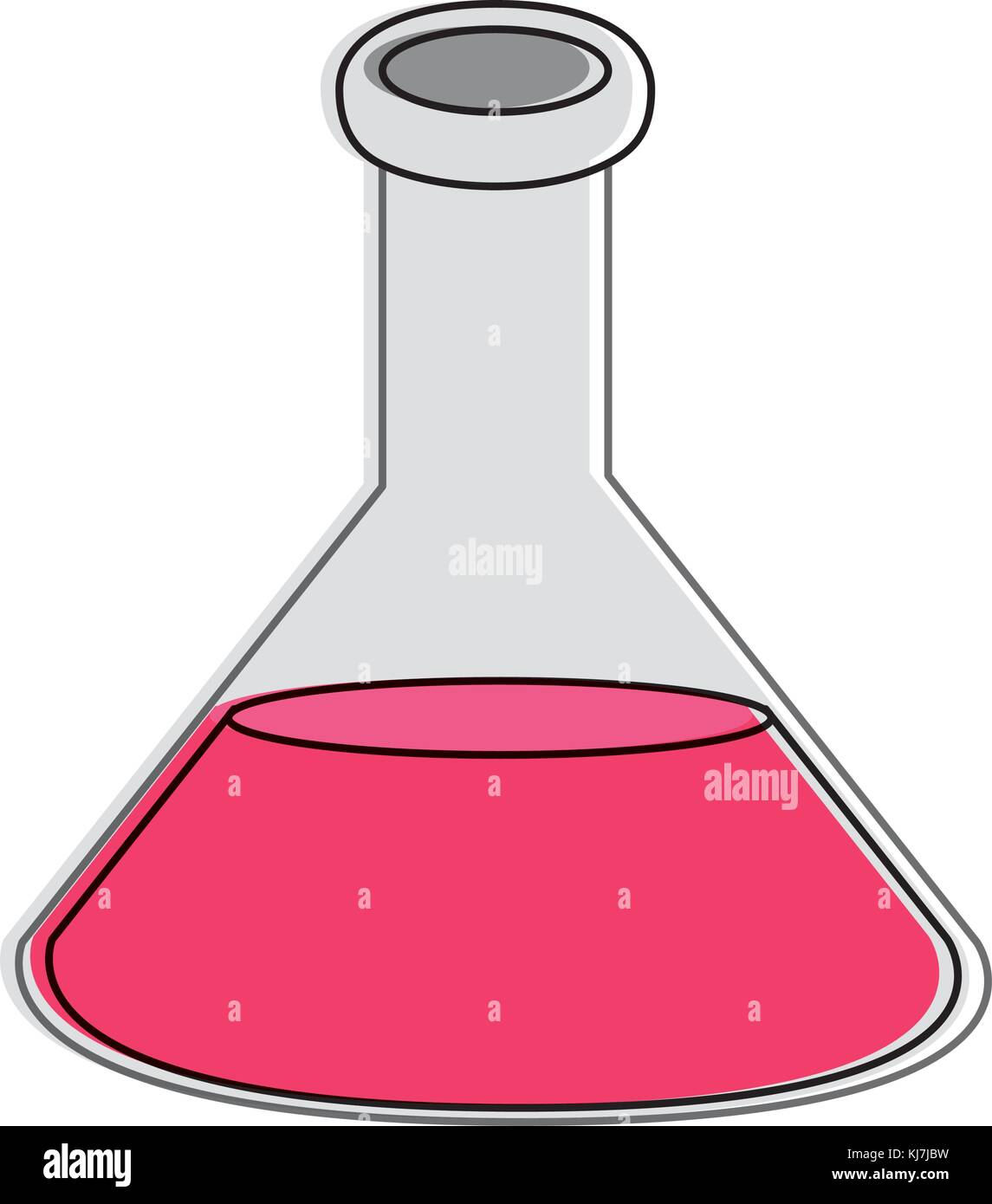 Flask of science laboratory and chemistry theme Isolated design Vector ...
