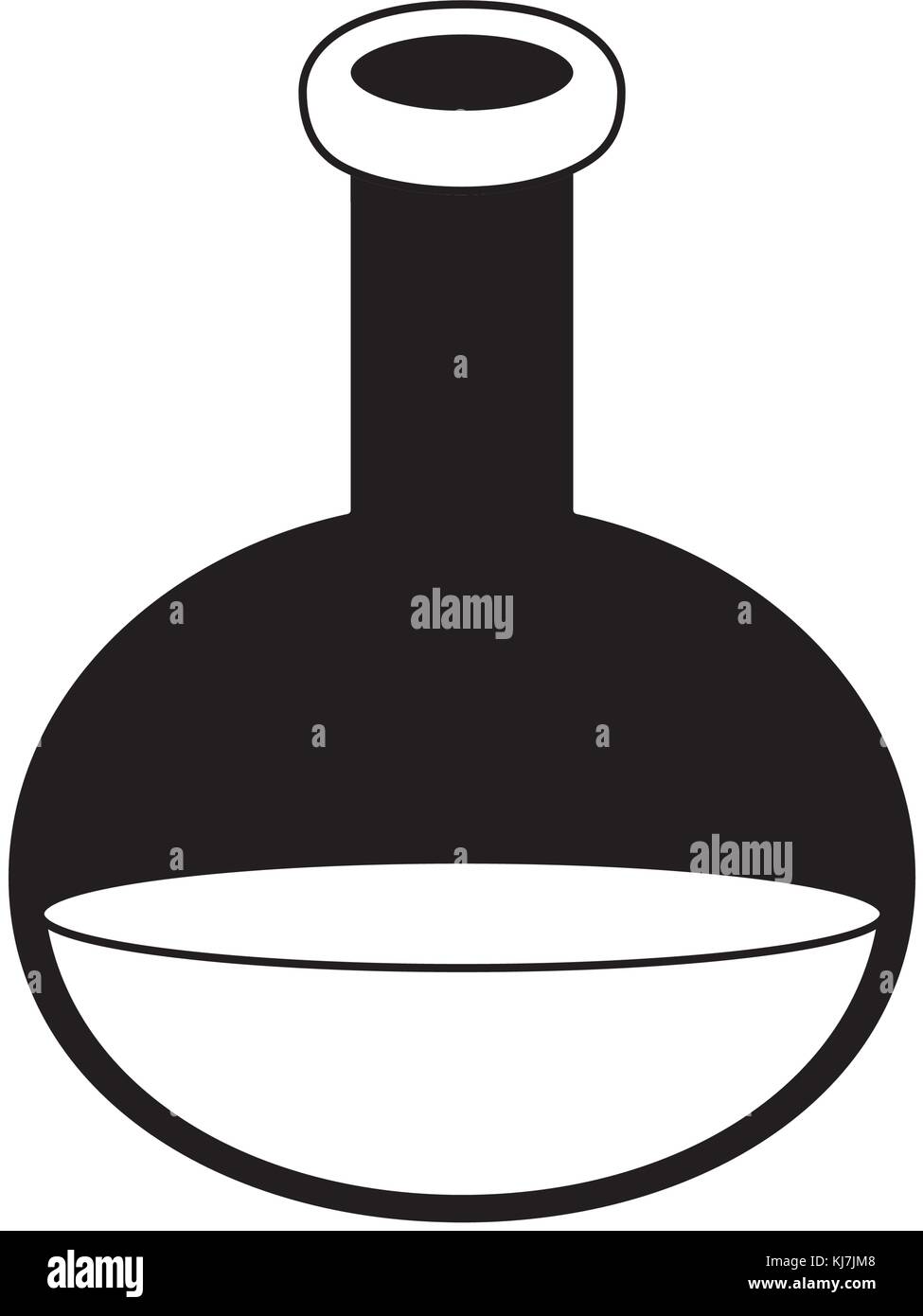 Flask of science laboratory and chemistry theme Isolated design Vector ...